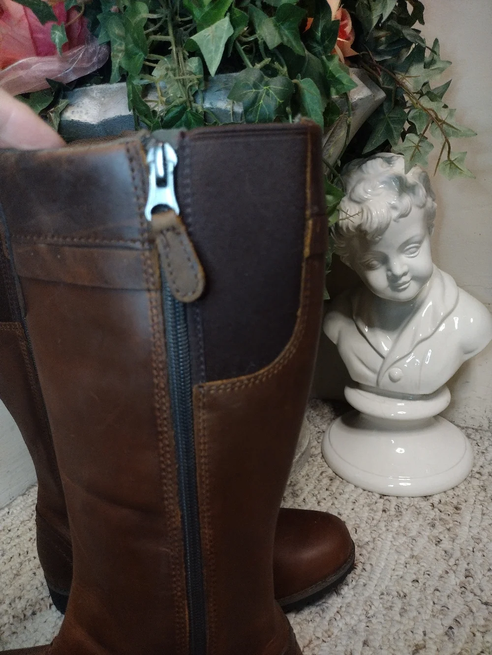 Eddie Bauer Dark Brown Waterproof Leather Trace Tall Boots - Picture 3 of 10